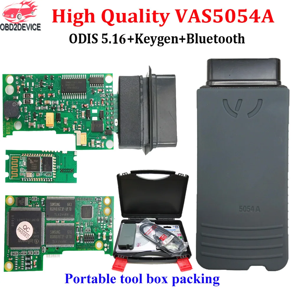 Новинка ODIS VAS 5054A OBD2 Автосканер 5.1.6 генератор ключей полный чип OKI Bluetooth VAS5054A