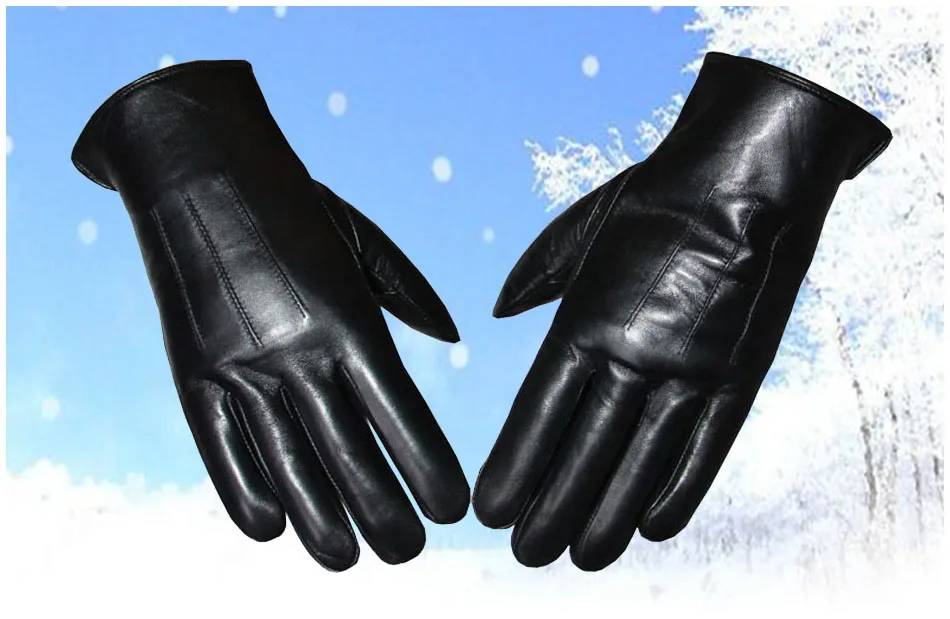 Hochwertige Lederhandschuhe Männer, Schaffellwolle Winter Doppelschicht warme Pelzhandschuhe, dicke Echtpelzhandschuhe, Fahrer Radfahren Touchscreen Schaffellhandschuhe, modische neue 2026 – Detail 10