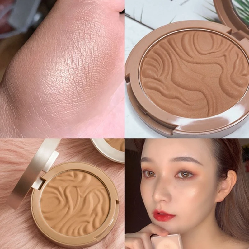 Базовый контур для макияжа лица бронзатор пудра матовый коричневый хайлайтер