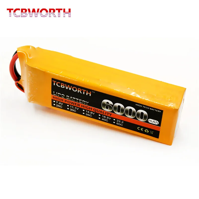 TCBWORTH 4S 14 8 V 6000 мА/ч 30C Max 60C RC игрушки LiPo Батарея для РУ самолет квадротор