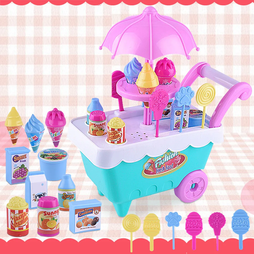 Кухня Игрушка Корзина Набор фруктовое мороженое конфеты овощи корзина музыка ролевые игры миниатюрная еда девочки развивающие игрушки