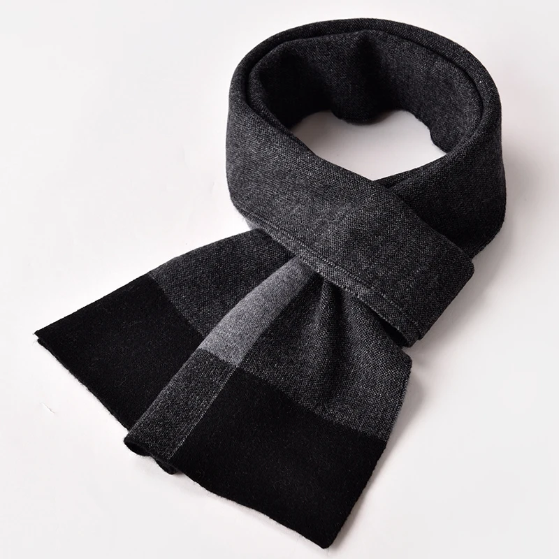 Модный мужской шерстяной шарф Зимний роскошный дизайн мягкий теплый мужской шерстяной шарф шарфы