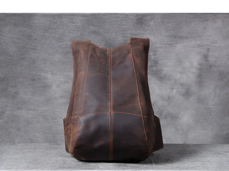 Мужской рюкзак Crazy horse из натуральной кожи, мужская сумка в стиле ретро, оригинальные Замшевые мужские рюкзаки из натуральной кожи, противоугонные рюкзаки, Авоськи