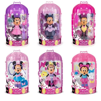

Original disney Mickey Minnie Mouse Clubhouse Girl play house toys DIY princess Dress up figures kids gift