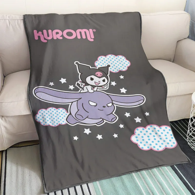 IVYYE Kuromi аниме индивидуальное одеяло плюшевое бархатное теплое украшение кровать для дома плед для дивана s унисекс подарки Новинка