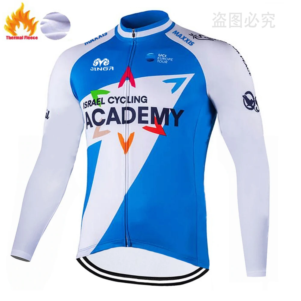 Новинка, одежда для велоспорта ACADEMY, теплая, флисовая, с длинным рукавом, для велоспорта, мужская, с длинным рукавом, Джерси hombre invierno - Цвет: fleece jersey 1