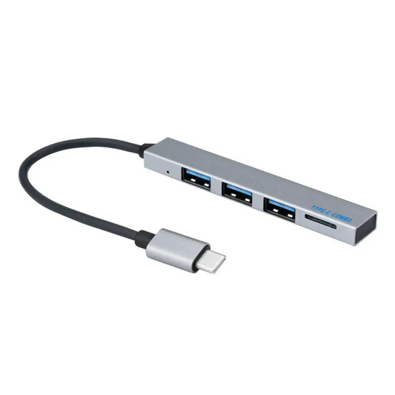 Usb-хаб с разъемом type-C на 3 usb-хаб ультратонкий мини портативный - Цена: 