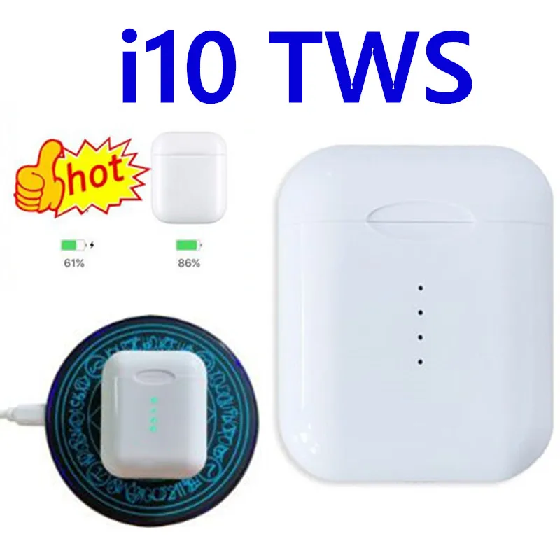Оригинальные наушники i10 tws i10s tws, 1:1, гарнитура, беспроводные наушники, свободные руки, ушные вкладыши, сенсорные наушники для iphone, huawei, наушники