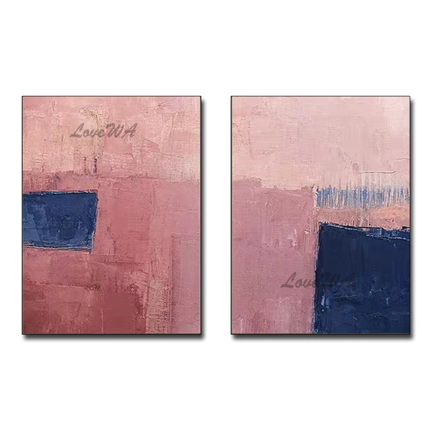 Unframed Modern Wall Decor Abstract Purple 2 Panels Oil Painting Canvas Art Home Decoration Pieces Paintings Artwork | Дом и сад