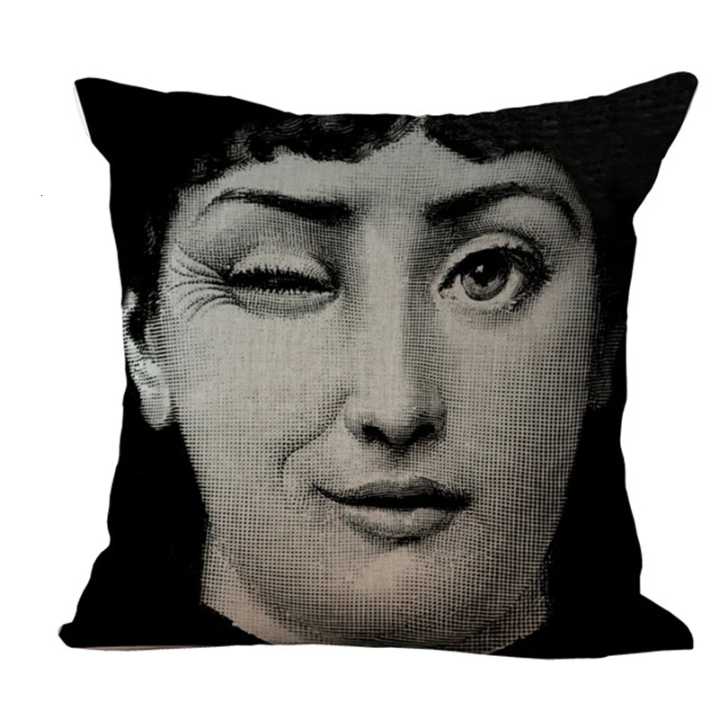 Винтаж rosenthal Piero fornasetti наволочка Красота уход за кожей лица Хлопок и лен с принтом наволочка для автомобильной подушки офис диван пледы декоративные домашние наволочки