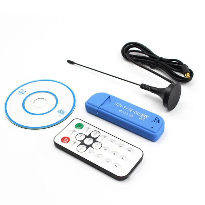 USB 2,0 цифровой DVB-T ТВ тюнер приемник Стик SDR+ DAB+ FM HD tv RTL2832U+ R820T2