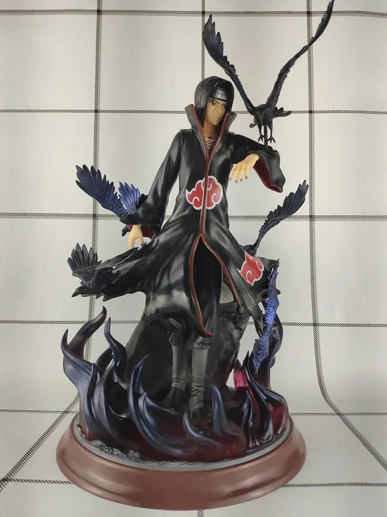 

Anime Naruto Xiao Organization Uchiha Itachi Crow Statue Hall GK Model Garage Kit