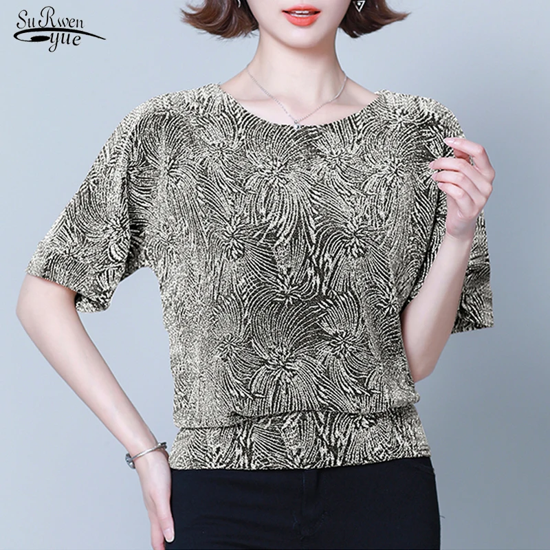 Shiny Sequin Blouse Pleasure Glitter Shirt Tops Fashion New Elegant