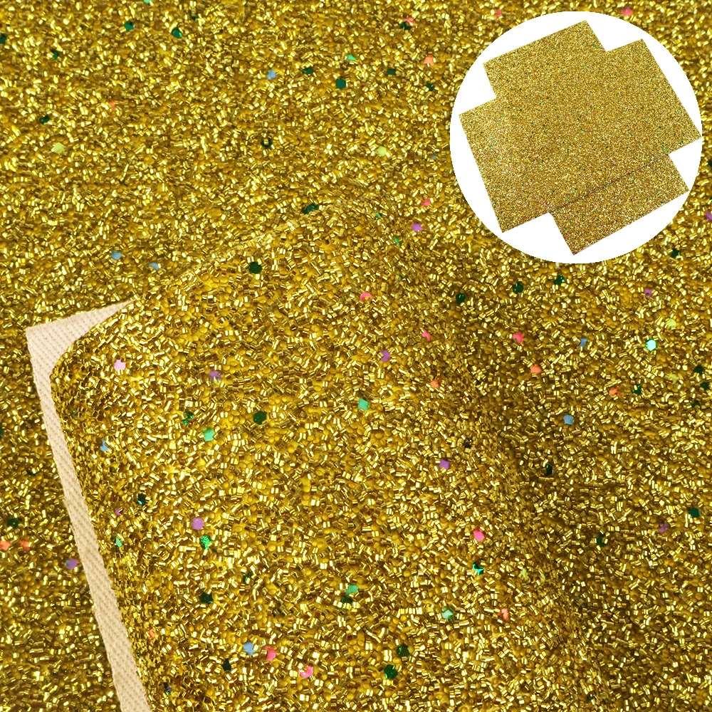 20*34cm Plain Color Glitter Synthetic Leather Fabric Sheets,DIY Handmade Materials For Making Projects,1Yc6689 - Color: 1084702008