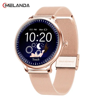 

MELANDA Super Slim Smart Watch Women Waterproof Bracelet Heart Rate Monitor Sleep Monitoring Men Smartwatch Connect IOS Android
