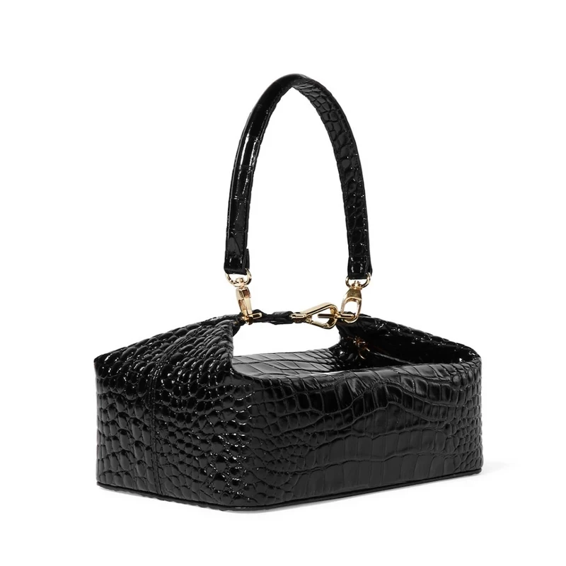 black Модные сумки аллигатора, женские сумки, Ретро стиль, роскошная сумка через плечо из искусственной кожи, дизайнерский бренд, клатч, сумка, женские кошельки - Цвет: black