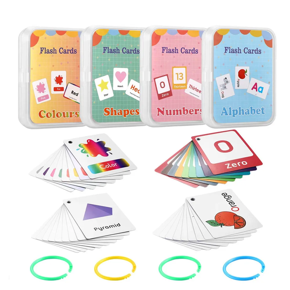 Early Learning Flash Card Kid Animal Shape Colour Body Number Alphabet Fruit Weather Kids Education DS29 2