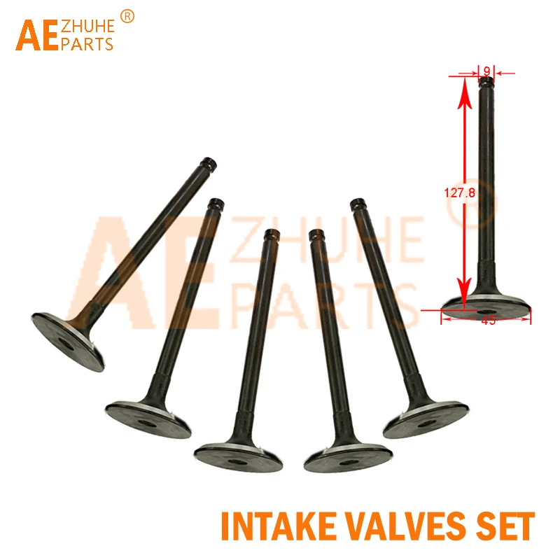 Intake Exhaust Valves Set New Forklift Parts For Isuzu 6BD1 6BG1 Engine Repair Parts 8-97028706-0 1-12551139-0