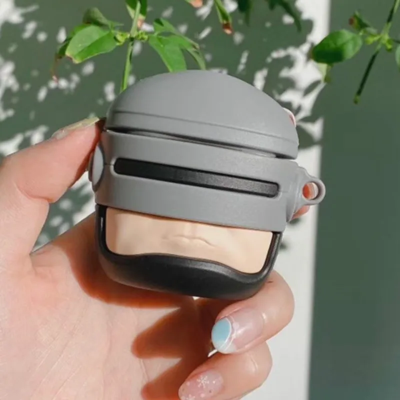3D RoboCop силиконовый чехол для AirPods милый защитный Bluetooth наушников Apple Airpods2