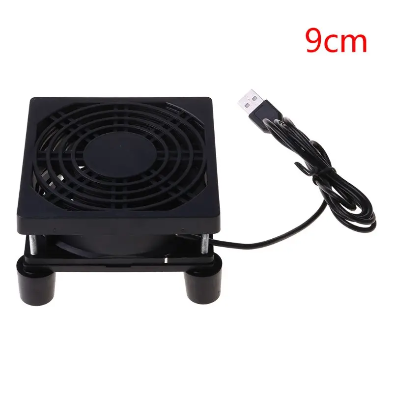 

9cm/12cm Cooling Fan DC 5V USB Power Supply Quiet Fan for Router TV Set-Top Box