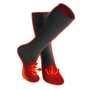 

1pair Men Women Cold Weather Outdoor Sports Hiking Skiing Breathable Power Bank Elastic Heated Socks Warm USB Rechargeable