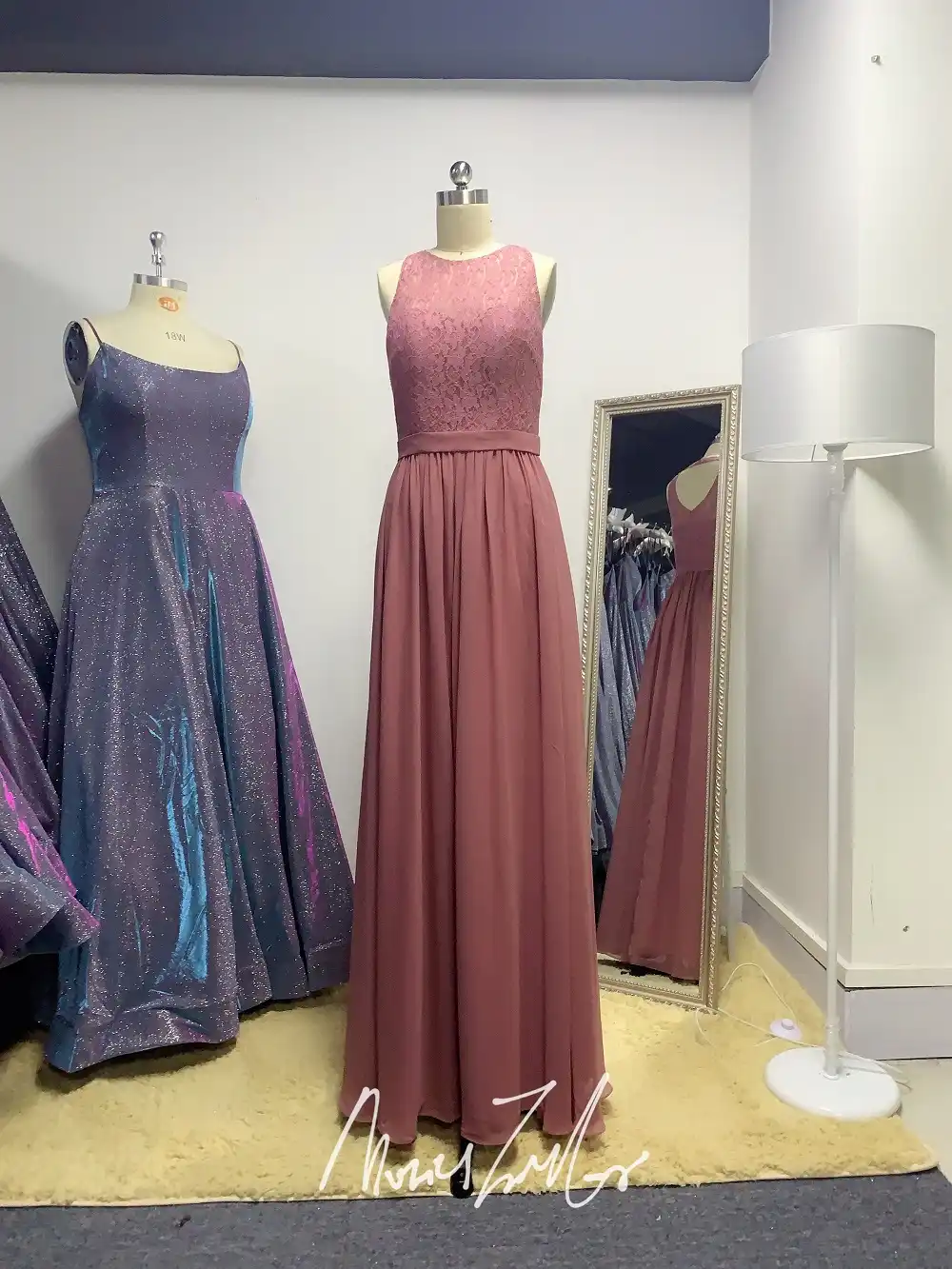 Inglese Di Rosa Chiffon Del Merletto Lungo Abito Da Damigella D Onore Piccolo Collare Diverso Nizza Luckgirls Mocini Su Misura Codice Rotto In Vendita Abiti Per Damigelle Sposa Aliexpress