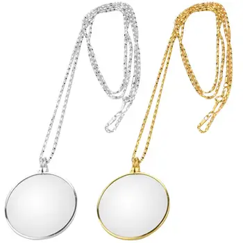 

2 Pcs Magnifier Necklaces Reading Magnifying Glass Reading Magnifier Pendants