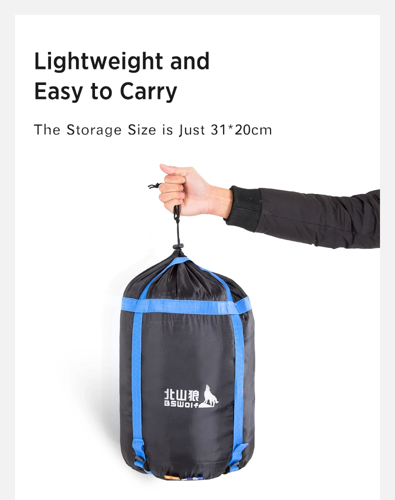 Bolsa de Dormir Bolsa de Dormir para Adulto Viagem ao ar Livre à Prova Bswolf Acampamento Ultraleve Quente Envelope Mochila para Adulto Dwaterproof Água Dormir Cama 9 Cheap Sacos de dormir
