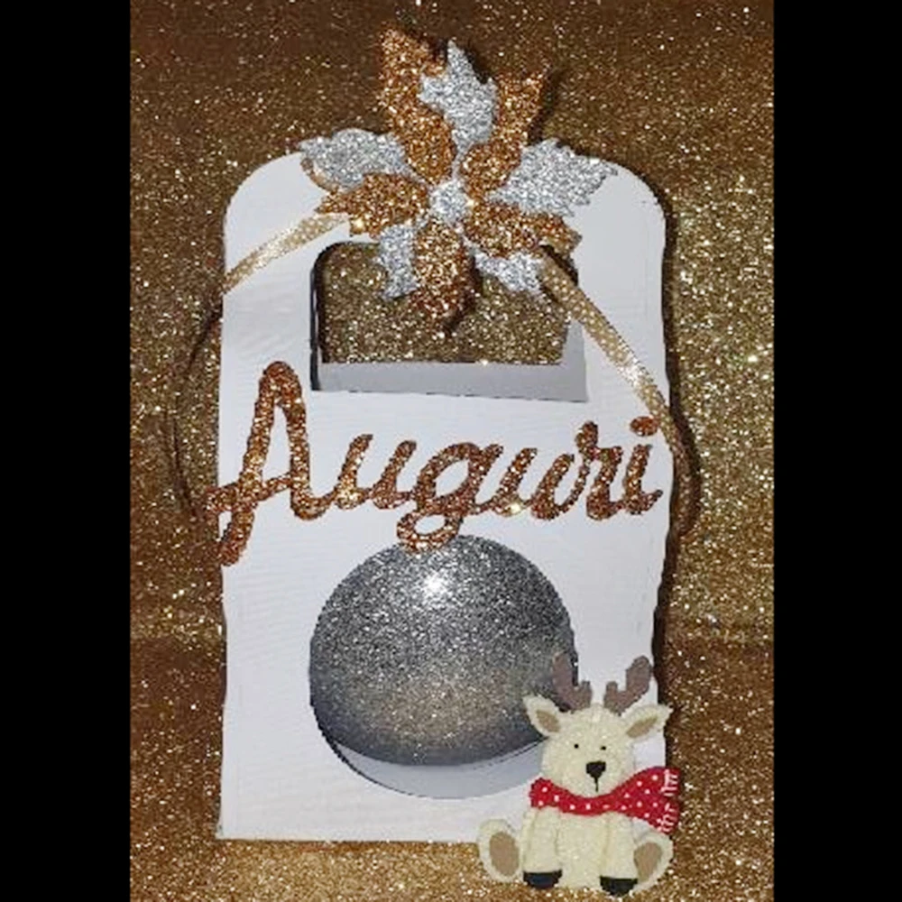 Cartella Per Goffratura 3D Buon Natale 10,5x15 Cm - Fustella Per Scrapbooking E Biglietti