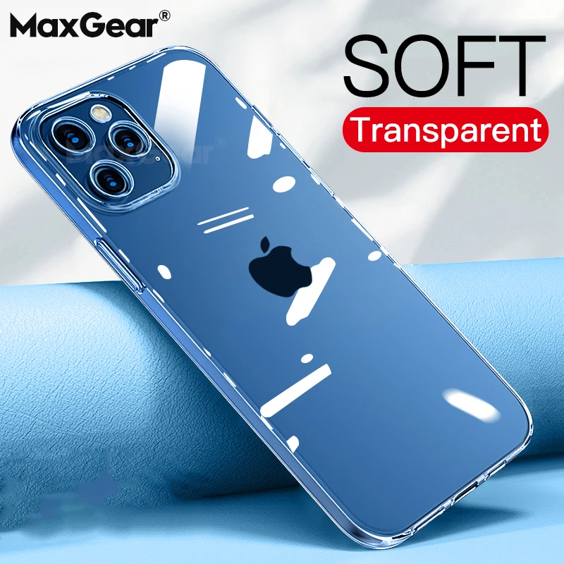 Ультратонкий Прозрачный чехол для iPhone 12 13 mini Max силиконовый мягкий 11 Pro XS X XR 8 7 6s Plus
