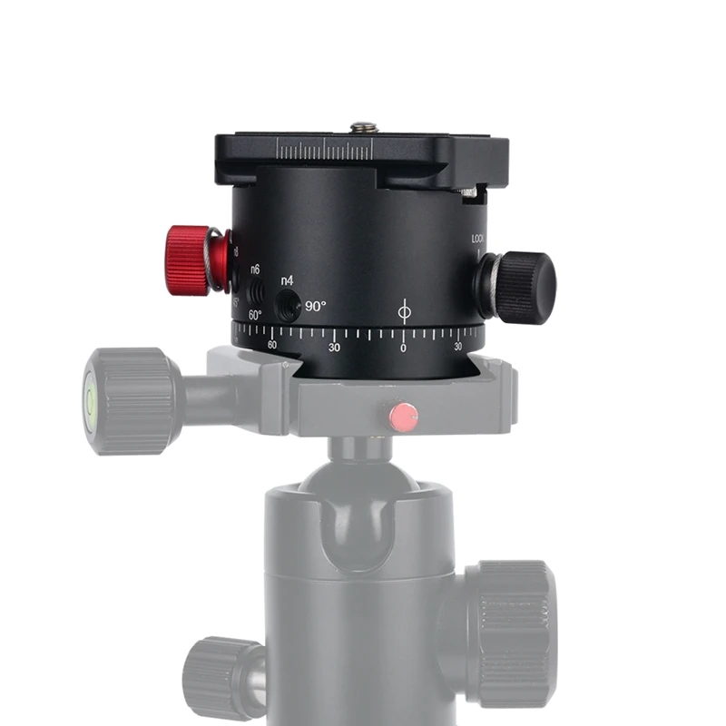 DH-50 Panoramic Ball Head Indexing Rotator Tripod Head Aluminum Alloy Max. Load 22Lbs for Canon Nikon Sony DSLR Camera