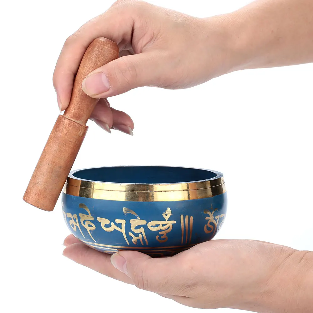 Durable Copper 10.5cm Faith Relax Singing Bowl Tibetan Buddhism Musical Instruments Gift Copper Bowl Religion Soothing Sound