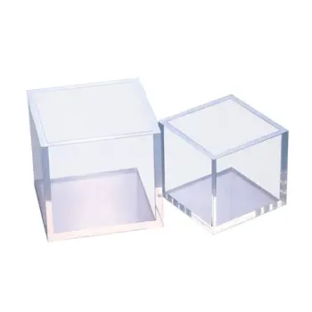 

DIY Square Rectangle Exopy Resin Mirror Crafts Jewelry Decoration Silicone Mold Square Resin Transparent Dry Flower Ornament