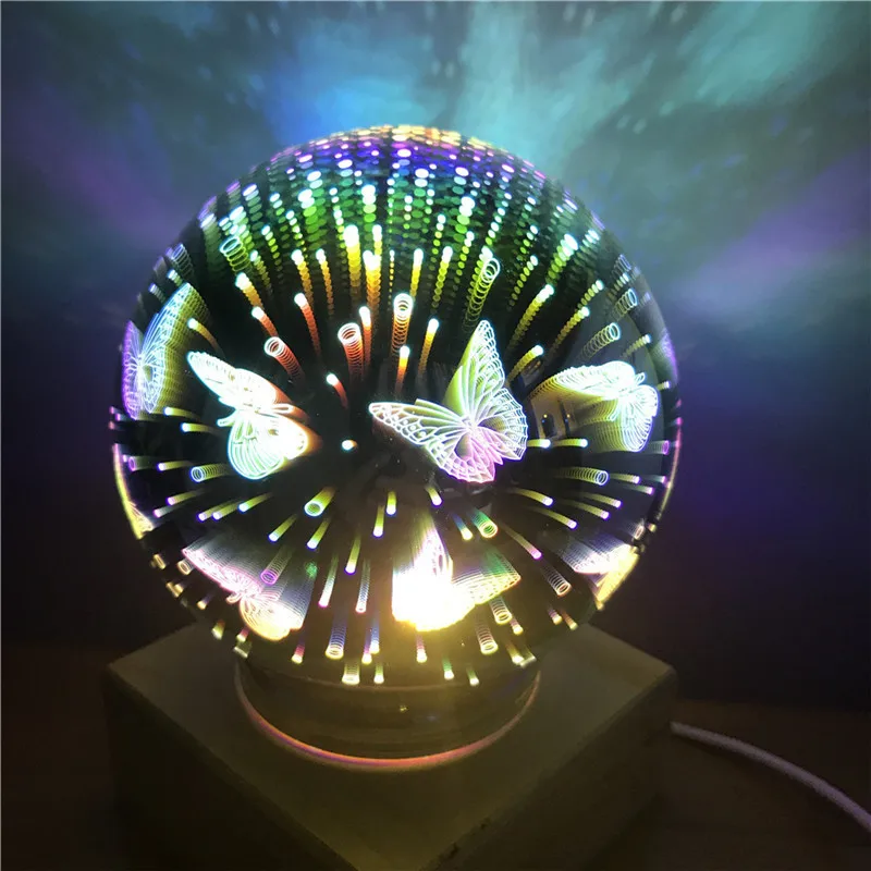 Красочные 3D бабочка ночной Светильник Детская комната ночной Светильник Спальня украшения подарок USB лампа Творческий дом Романтика горячий D4