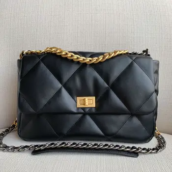 

Diamond Chain Cross-body Bag Luxury Handbags Women Bags Designer Bags for Women 2020 Genuine Leather Bag