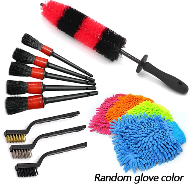 Car Tire Rim Brush Cleaning Kit Auto Wheel Cleaning Brush Auto Detailing  Tool