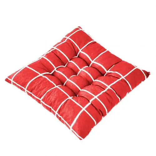 40x40cm Soft Square Stripe Seat Chair Cushion Car Pad Dining Patio Home Office Indoor Outdoor Garden Sofa Cushion Red