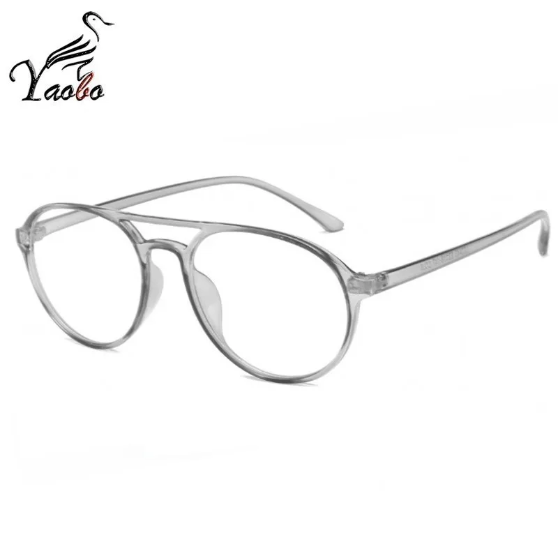 Yaobo модная рамка для очков мужские и женские Ретро Винтажные оптические очки при близорукости очки в оправе круглые Oculos de grau - Цвет оправы: GREY