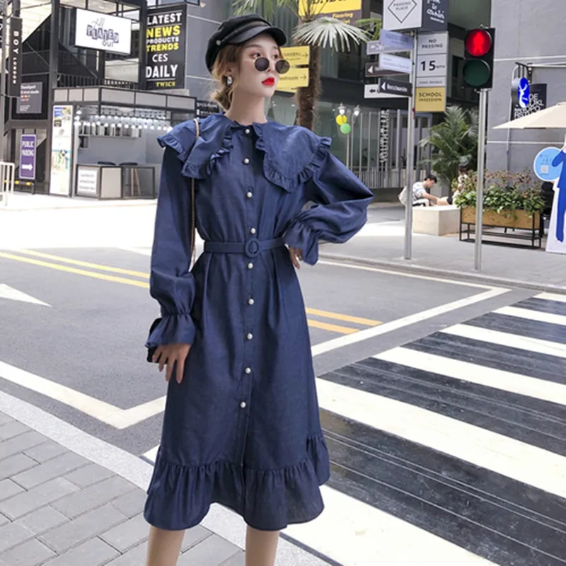 Осень 2019 Неделя моды модная Новая женская Стиль жемчужной пряжкой воротник