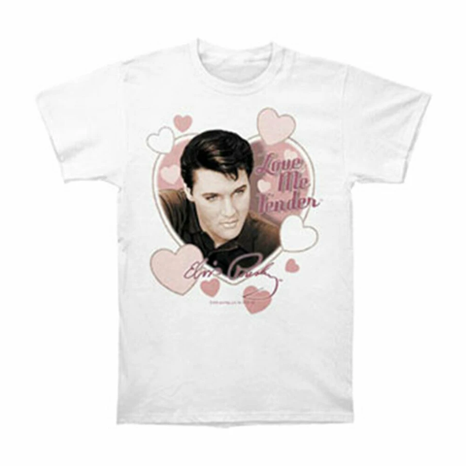 Elvis Presley Men'S Love Me нежная Футболка белая Винтажная рокабилия | Мужская одежда