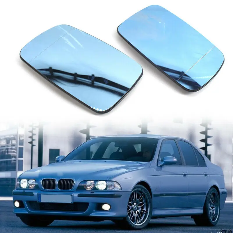 Car parts Replacement Left Right Side Outside Heated RearView Mirror Glass Blue Heating funtion for BMW E39 51168209812 | Автомобили и