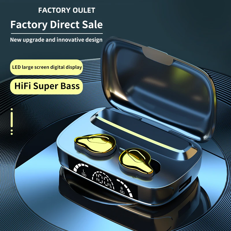TWS Bluetooth 5.0 Earphones 1200mAh Charging Box Wireless Headphone 9D Stereo Sports Waterproof Earbuds Headsets With Microphone