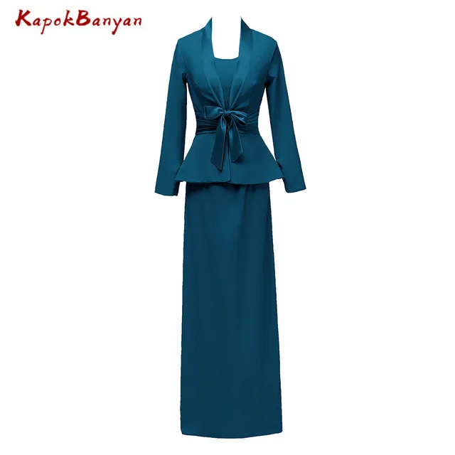 one piece long dress with jacket