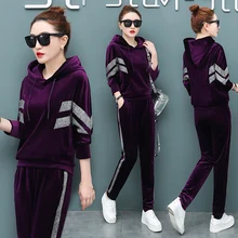 Hoodies plus size autumn clothes 2020 women fashion clothing sets korean lounge wear set Pants two piece set Winter oversize