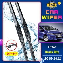 

For Honda City GM GN 2015~2022 Car Front Windscreen Hybrid Blade Wiper Auto Wipers Accessories J Hook U-type 2018 2019 2020 2021