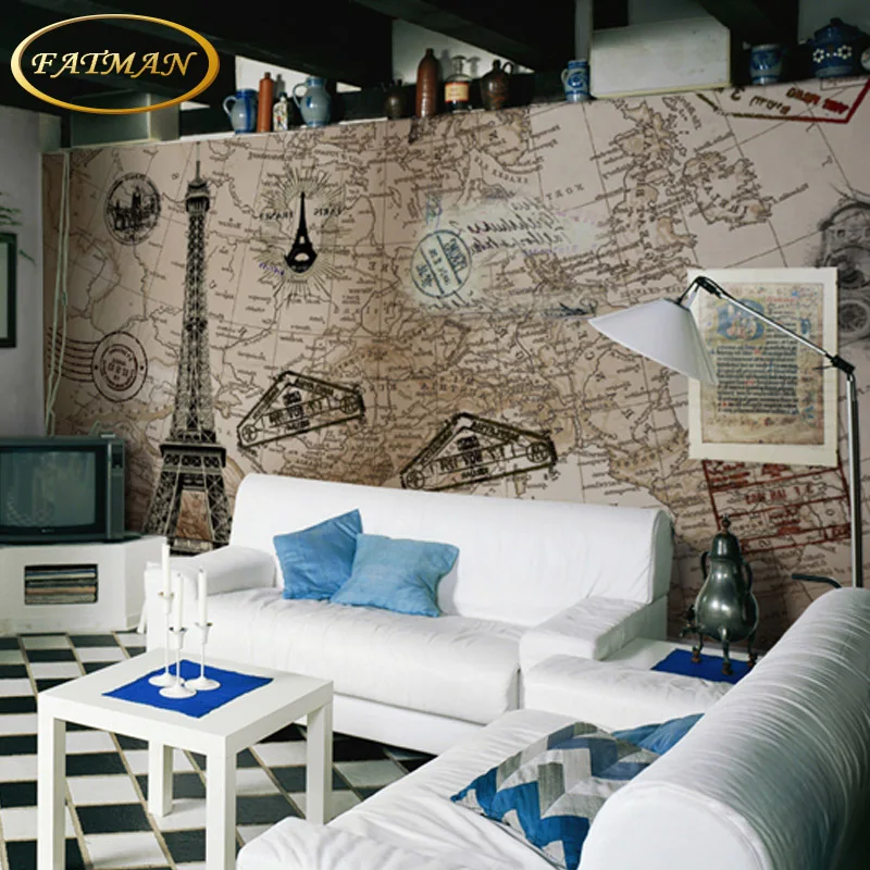

Dropshipping Custom Photo Wallpaper Living Room Bedroom TV Backdrop Retro Nostalgia Wallpaper For Walls 3d Eiffel Tower Mural