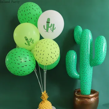 

30pcs/lot 12inch Cactus Latex Balloon Colored Confetti Forest Birthday Theme Decorations Baby Shower Decoration Helium Ballon