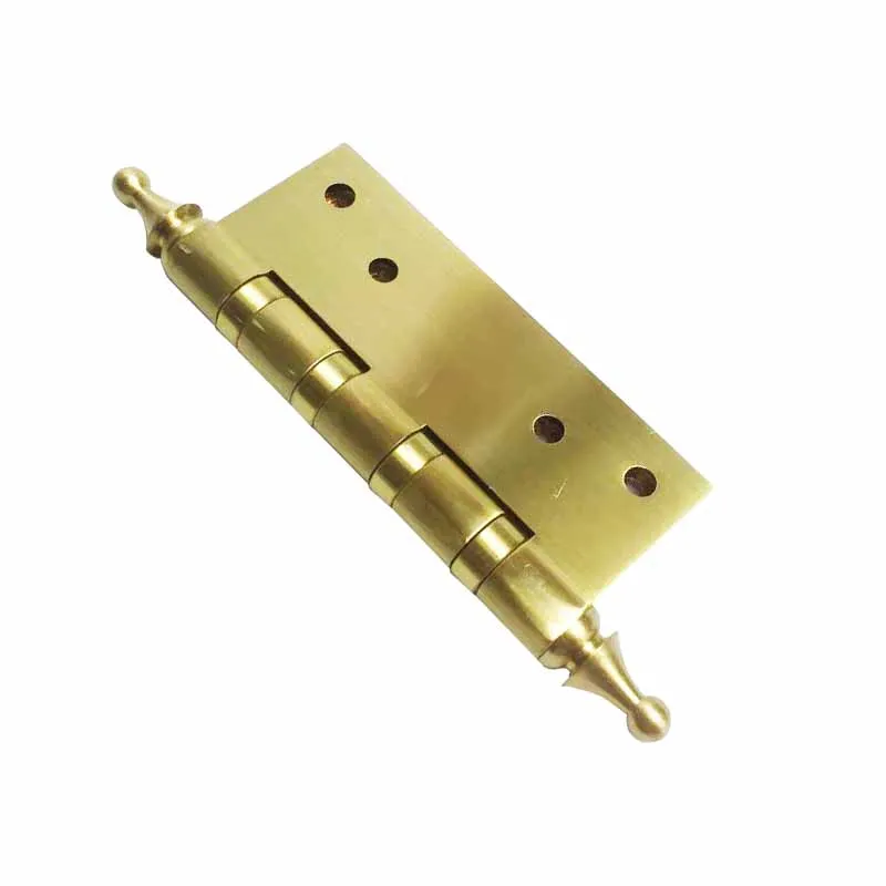 1Pcs Luxury Crown Head Door Hinges Solid Brass Thick Flat Rose Gold Heavy Duty Mute Villa Gate Copper Hinge Hardware Accessories