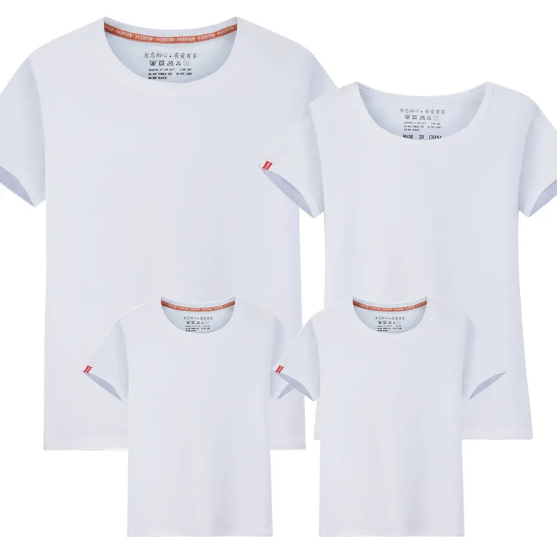 

T-shirt Parent-Child Cartoon Printed Pattern Pure Plain T-shirt Lovely Leisure Basic T-shirt Summer Interesting Shirt Parent-Chi