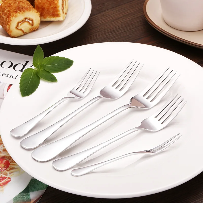 Manufacturers Supply Stainless Steel Fruit Fork Creative Fruit Stick Stainless Steel Dessert Fork Set Customizable Logo